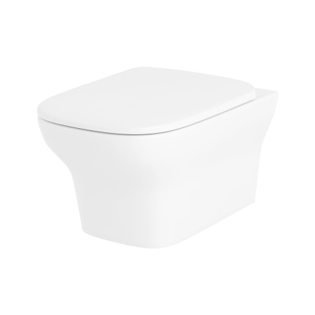 Комплект 6 в 1 Lavinia Boho Bristol Rimless 77050202, премиум со стеклянной черной клавишей, удлиненным крепежом, инсталляцией и унитазом