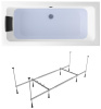 Комплект 3 в 1 Lavinia Boho Pure S1-3710075P, акриловая ванна 170x75 см, усиленный металлический каркас с монтажным набором, мягкий силиконовый подголовник