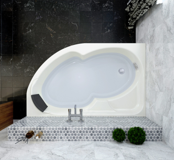 Комплект 3 в 1 Lavinia Boho Grance Hill S2-3703170R, акриловая ванна 170x105 см (правый разворот), усиленный металлический каркас, лицевой экран
