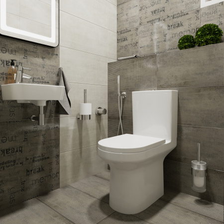 Унитаз-компакт с бачком и сиденьем микролифт Lavinia Boho Grance Hill Rimless 3307002R