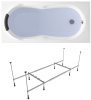 Комплект 3 в 1 Lavinia Boho Easter Pro S1-3706075P, акриловая ванна 170x75 см, усиленный металлический каркас с монтажным набором, мягкий силиконовый подголовник