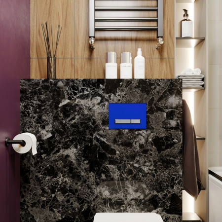 Комплект 4 в 1 инсталляции для подвесного унитаза Lavinia Boho Relfix 77010015 (с фиолетово-белой стеклянной клавишей смыва, звукоизоляцией и крепежом)