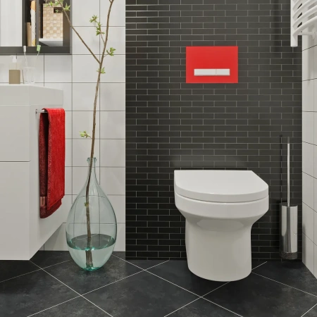 Комплект 6 в 1 Lavinia Boho Grance Hill Rimless 87561009, премиум со стеклянной белой клавишей, инсталляцией и унитазом