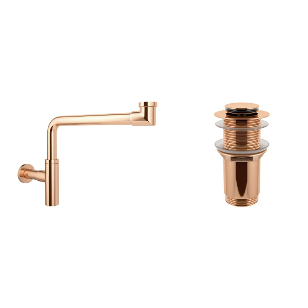 Комплект 3 в 1 Lavinia Boho Bathroom Sink 21520321: накладная раковина 42 см, металлический сифон, донный клапан