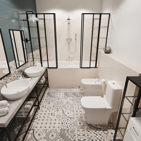 Унитаз-компакт с бачком и сиденьем микролифт Lavinia Boho Bristol Rimless 3305001R