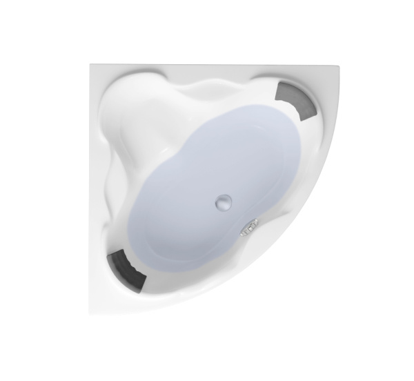 Комплект 4 в 1 Lavinia Boho Elegant S2-3705015P, акриловая ванна 150x150 см, усиленный металлический каркас с монтажным набором, мягкий силиконовый подголовник 2 штуки, лицевой экран