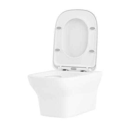 Комплект 6 в 1 Lavinia Boho Bristol Rimless 77040118, премиум со стеклянной черной клавишей, инсталляцией и унитазом