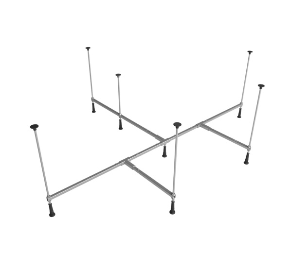 Комплект 2 в 1 Lavinia Boho Aveo S1-37040140, акриловая ванна 140x140 см, усиленный металлический каркас с монтажным набором