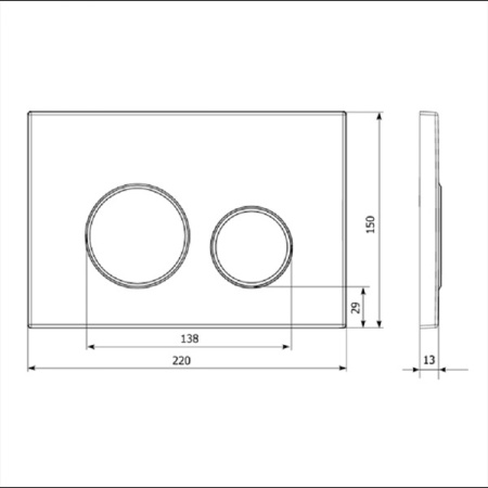 Пластиковая клавиша смыва Lavinia Boho RelFix 38050804, цвет белый / золотой глянец