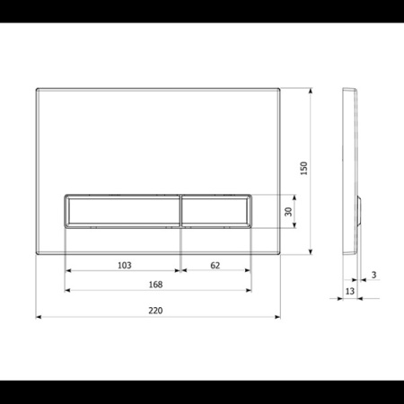 Пластиковая клавиша смыва Lavinia Boho RelFix 3805001W, белый