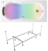 Комплект 4 в 1 Lavinia Boho Easter Pro S3-3706006P, акриловая ванна 160x70 см, усиленный металлический каркас с монтажным набором, мягкий силиконовый подголовник, хромотерапия