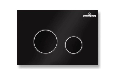 Комплект 6 в 1 Lavinia Boho Aveo Rimless 77050212, премиум с пластиковой матово-черной клавишей, удлиненным крепежом, инсталляцией и унитазом