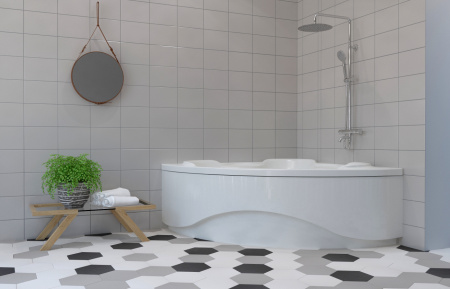 Комплект 3 в 1 Lavinia Boho Elegant S2-37050140, акриловая ванна 140x140 см, усиленный металлический каркас с монтажным набором, лицевой экран Комплект 3 в 1 Lavinia Boho Elegant S2-37050140, акриловая ванна 140x140 см, усиленный металлический каркас с монтажным набором, лицевой экран