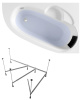 Комплект 3 в 1 Lavinia Boho Bell Pro S1-370214PR, акриловая ванна 140x95 см (правый разворот), усиленный металлический каркас, мягкий подголовник