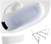 Комплект 4 в 1 Lavinia Boho Bell Pro S2-370215PL, акриловая ванна 150x100 см (левый разворот), усиленный металлический каркас, подголовник, лицевой экран