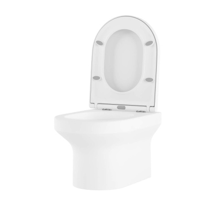 Комплект 6 в 1 Lavinia Boho Grance Hill Rimless 87561018, премиум с пластиковой бело-коричневой клавишей, инсталляцией и унитазом