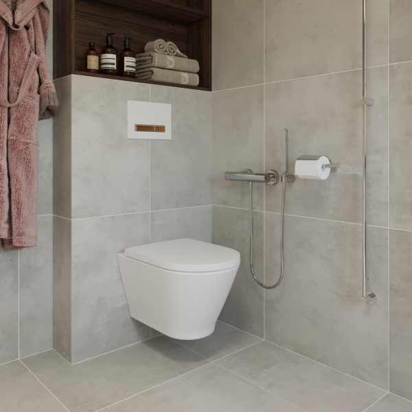 Комплект 7 в 1 Lavinia Boho Elegant Rimless 87561114, безободковый унитаз, сиденье микролифт, инсталляция, крепление, клавиша смыва, шумоизоляция, диспенсер