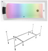 Комплект 4 в 1 Lavinia Boho One S3-3701004P, акриловая ванна 140x70 см, металлический каркас с монтажным набором, мягкий подголовник, хромотерапия