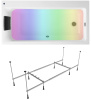 Комплект 4 в 1 Lavinia Boho Catani S3-371216PR, акриловая ванна 160x80 см (правый разворот), усиленный металлический каркас с монтажным набором, мягкий силиконовый подголовник, хромотерапия
