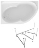 Комплект 2 в 1 Lavinia Boho Grance Hill S1-3703170L, акриловая ванна 170x105 см (левый разворот), усиленный металлический каркас