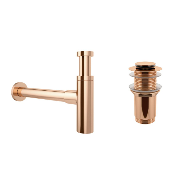 Комплект 3 в 1 Lavinia Boho Bathroom Sink 21520203: накладная раковина 40 см, металлический сифон, донный клапан