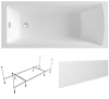Комплект 3 в 1 Lavinia Boho One S2-37010075, акриловая ванна 170x75 см, металлический каркас с монтажным набором, лицевой экран