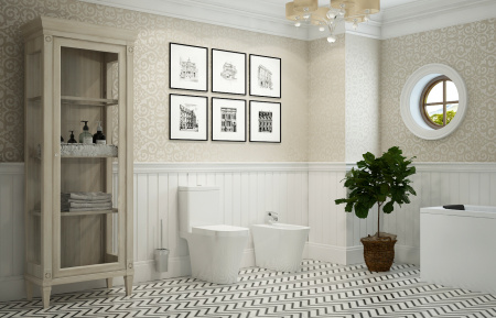 Унитаз-компакт с бачком и сиденьем микролифт Lavinia Boho Biore 33040010