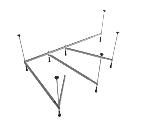 Комплект 5 в 1 Lavinia Boho Grance Hill S4-370317PL, акриловая ванна 170x105 см (левый разворот), усиленный каркас, подголовник, лицевой экран, хромотерапия