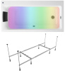 Комплект 4 в 1 Lavinia Boho Catani S3-371217PR, акриловая ванна 170x80 см (правый разворот), усиленный металлический каркас с монтажным набором, мягкий силиконовый подголовник, хромотерапия