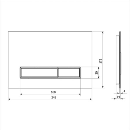 Стеклянная клавиша смыва Lavinia Boho RelFix 3805005R, красный