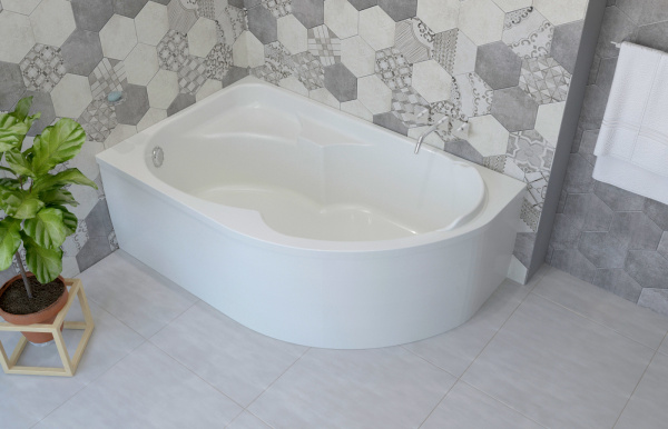 Комплект 3 в 1 Lavinia Boho Grance Hill S2-3703170R, акриловая ванна 170x105 см (правый разворот), усиленный металлический каркас, лицевой экран
