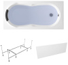 Комплект 4 в 1 Lavinia Boho Easter Pro S2-3706006P, акриловая ванна 160x70 см, усиленный металлический каркас с монтажным набором, мягкий силиконовый подголовник, лицевой экран