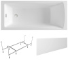 Комплект 3 в 1 Lavinia Boho One S2-37010080, акриловая ванна 180x80 см, металлический каркас с монтажным набором, лицевой экран